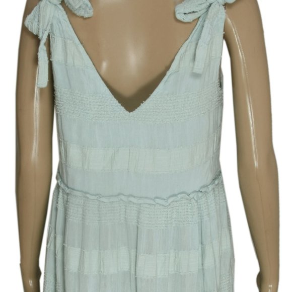 Old khaki Women's Augusta Dress Textured Ruffle Blue New - Picture 8 of 8